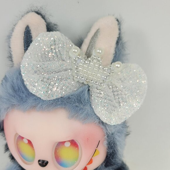 Labubu dress with bows and crown iridescent glitter No Doll - Picture 3 of 9